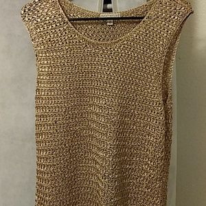 Tan string top